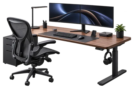 Office desk and task seating