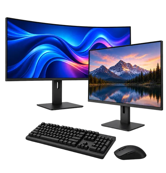 Desktop monitors and docking peripherals